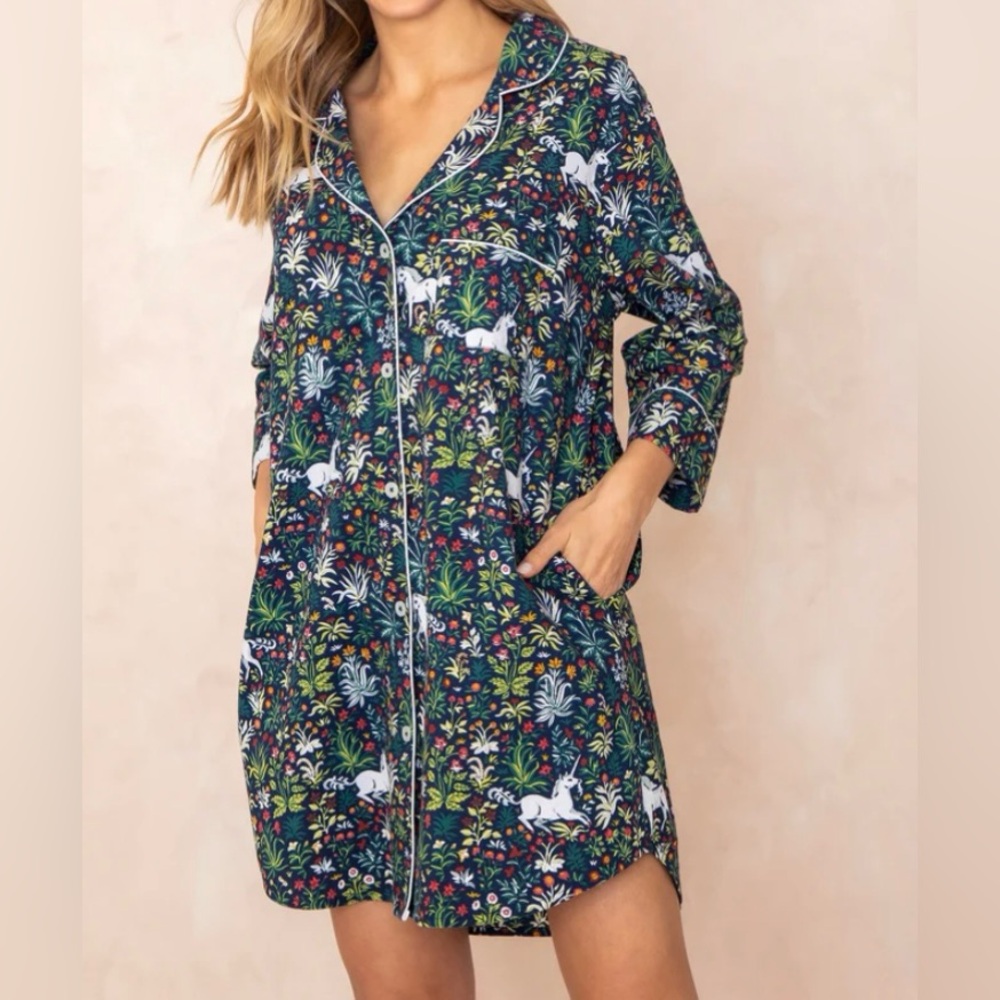 EUC Printfresh Unicorn’s Garden 3/4 Sleeve Nightshirt